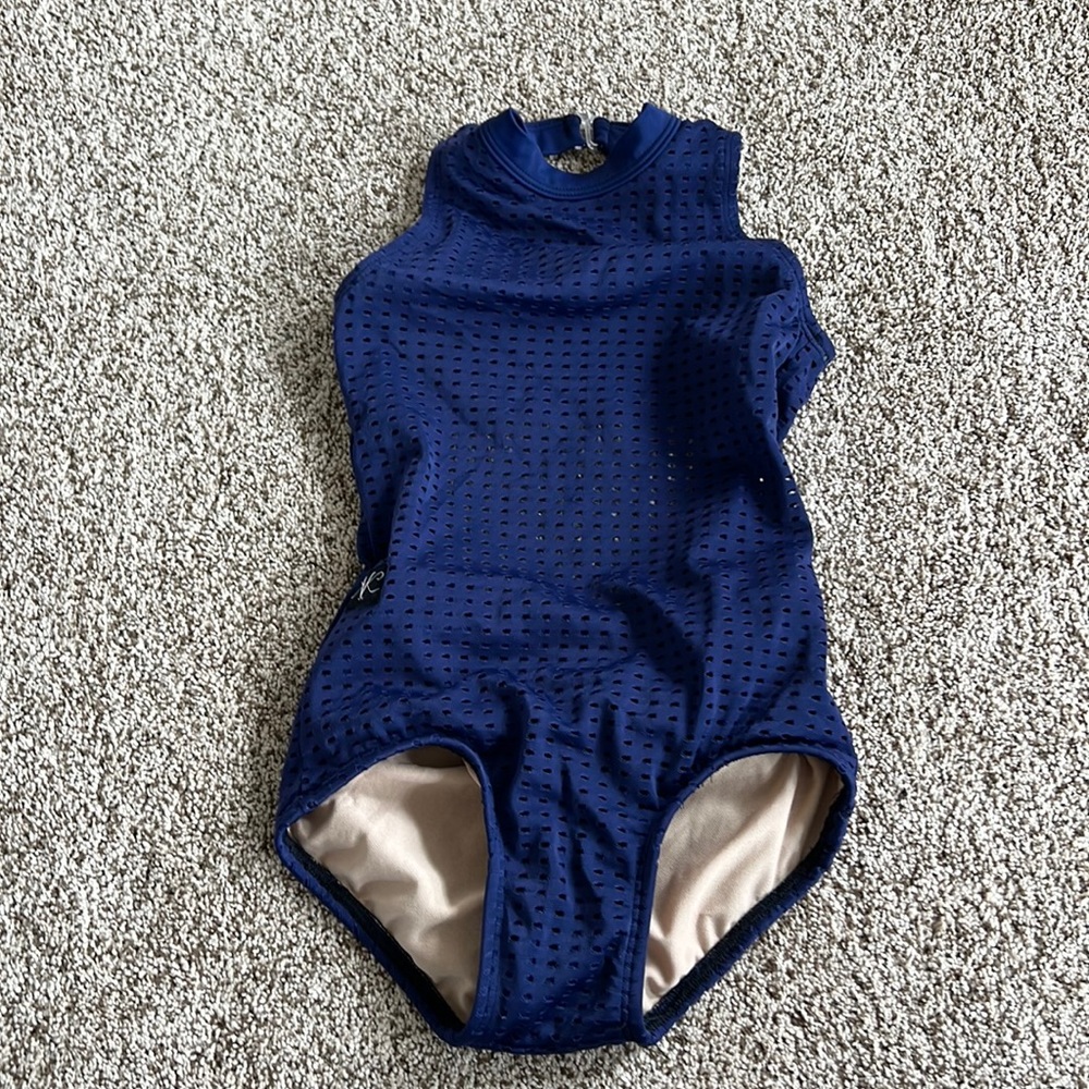Kandi Kouture mesh CL leotard navy blue